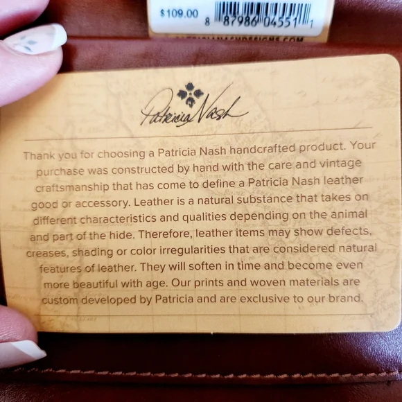 NWT Patricia Nash Brown Leather Wallet - Picture 7 of 9